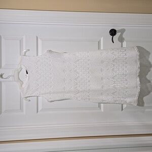 Sharagano Sleeveless White Dress NWT